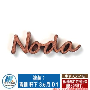 表札 おしゃれ キャスティモ 塗装：青銅 軒下 3ヵ月 D１ （文字数で価格が異なります。） イエロゴ IELOGO 丸三タカギ アルミ鋳物表札｜sungarden-exterior