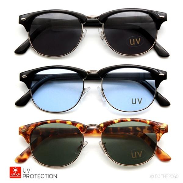 サングラス ブロー ライトカラー スモークレンズ UVカット メンズ レディース ブロウ サーモント...