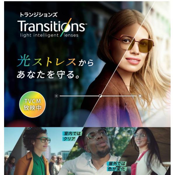 【眼鏡フレーム専用オプション】Nikon Transitions トランジションズ 調光レンズ カラ...