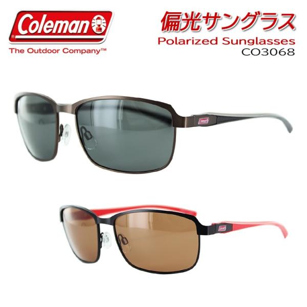 偏光サングラス メンズ コールマン COLEMAN CO3068 メタルフレーム スクエア UVカッ...