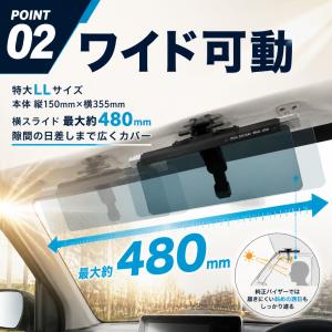 サンバイザー 車 日本製 国産 偏光 uvカッ...の詳細画像5