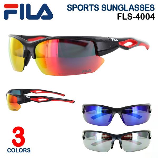 FILA フィラ スポーツサングラス FLS4004 メンズ レディース ハーフリム ブランド UV...