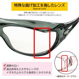 花粉メガネ 保護メガネ メガネの上から オーバ...の詳細画像3