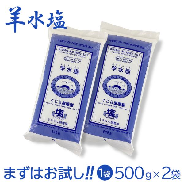 入浴剤 バスソルト 羊水塩 ミネラル調整塩 500g×2袋 お試し用 くじら屋謹製 国産 日本製 マ...