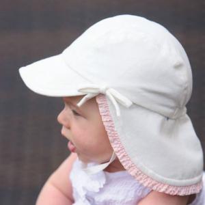 UVカット 帽子（ベビー用） - ベビー　ハット - ソフト ベイビー レジオネラ カラー：ホワイト SB708G-WHITE｜sunglobe