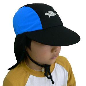 UVカット 帽子（子供用） - キッズ　キャップ（ブラック/ロイヤル） ST24BLACKROYAL｜sunglobe
