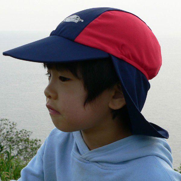 帽子 キッズ uvカット帽子 子供用帽子 ST24NAVYRED