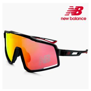 ニューバランス スポーツサングラス NB08102 c07 New Balance NB-08102X newbalance メンズ レディース 1枚レンズ シールド型 フレーム ミラーレンズ｜sunhat