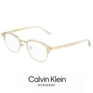 【新品】 メンズ カルバンクライン メガネ ck23556lb-749 51mm MALE   眼鏡 おしゃれ めがね スクエア 型 コンビネーション フレーム クリスタル イエロー Calvin Klein（カルバン・クライン） 【 度付き 対応 無料 】 メンズ