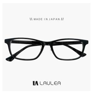 メンズ 日本製 鯖江 メガネ laulea 眼鏡 la4048 bk ラウレア スクエア ウェリントン 型 フレーム MADE IN JAPAN 黒縁 黒ぶち カラー