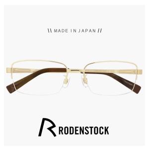 日本製 ローデンストック メガネ r2021 56a メンズ RODENSTOCK 眼鏡 Flex Lite 軽量 モデル 男性用 スクエア型 ナイロール ハーフリム フレーム