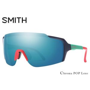 SMITH （スミス） サングラス FLYWHEEL matte deep ink ChromaPop Sun Blue Mirror フライホイール １枚レンズ シールド型 サングラス メンズ 男性用｜sunhat