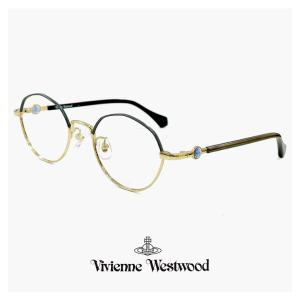 ヴィヴィアン ウエストウッド レディース メガネ 40-0010 c03 48mm Vivienne Westwood 眼鏡 女性 40-0010 多角形 型 メタル フレーム オーブ｜sunhat