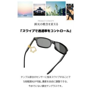 瞬間 調光 サングラス スライド式調光サングラ...の詳細画像1