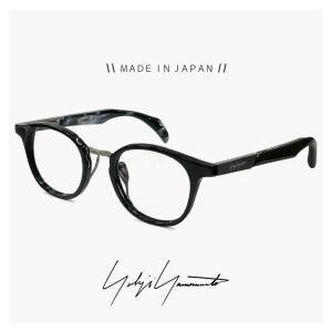 メンズ ヨウジ ヤマモト メガネ 日本製 19-0075 1 c01 47mm Yohji Yamamoto 眼鏡 ブランド ウェリントン ボスリントン 型 黒ぶち 黒縁 フレーム 鯖江産｜sunhat