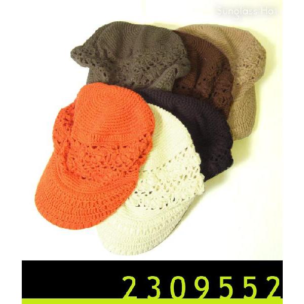 ニットキャスケット メンズ レディース 帽2309552 帽子 ユニセックス かぎ針模様編み ニット...