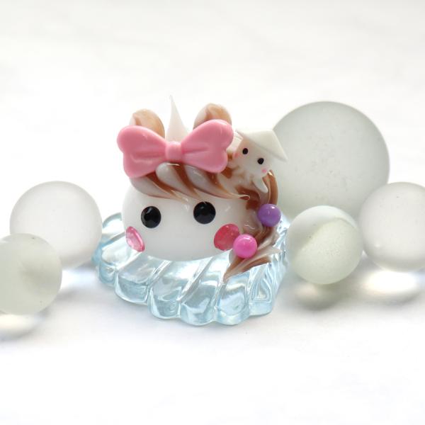 イカしてる！ネコ耳ほっぺちゃん／デカ／ストラップ／サン宝石