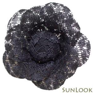 定形外郵便可 レースのカメリア コサージュ 日本製 フォーマル