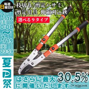 刈込鋏 太枝切り鋏 剪定ばさみ 園芸剪定鋏 強力 ラチェット式