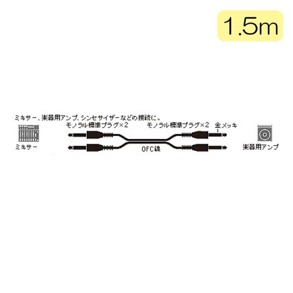 AUDIO-TECHNICA ATL474A/1.5 フォン×2 - フォン×2　1.5m 安心の日...