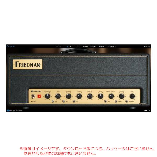 PLUGIN ALLIANCE FRIEDMAN BE-100 ダウンロード版 安心の日本正規品！