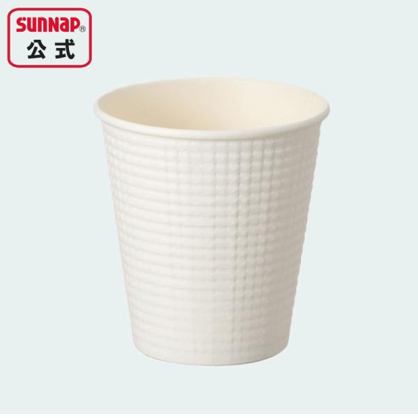 エンボスカップ ホワイト 7oz 210ml 50個入 【 紙コップ 断熱性 耐熱 ７オンス 白無地...