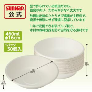 さとうきびモールド ボウル 460ml 50個...の詳細画像1