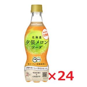 数量限定 ポッカサッポロ 北海道夕張メロンソーダ 420ml×24