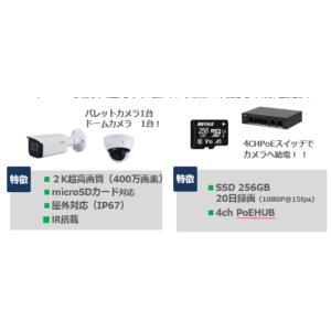 Dahua高性能カメラ2台パック（SDカードPOEハブセット）