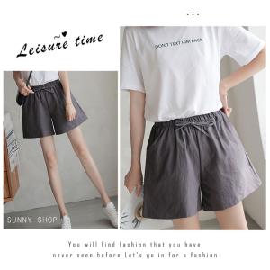 ショートパンツ レディース 綿 薄手 涼しい ...の詳細画像5