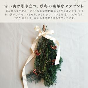 クリスマス スワッグ リース ヒムロスギ ブル...の詳細画像5