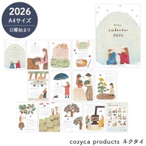 2026 カレンダー 壁掛け ネクタイ 2026年 ウォールカレンダー cozyca products