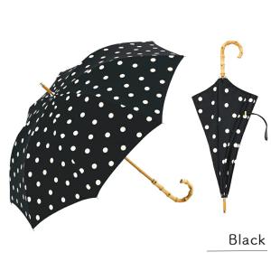 日傘 晴雨兼用 長傘 ドット 水玉 リネン風 ...の詳細画像4