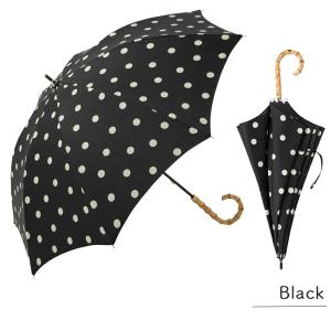 日傘 晴雨兼用 長傘 ドット 水玉 リネン風 ...の詳細画像5
