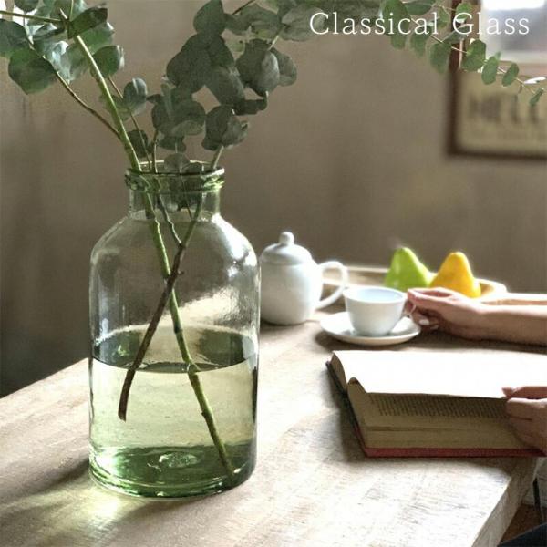 クラシカルガラスフラワーベース F 花瓶 花器 フラワーベース ガラス おしゃれ 枝物 シンプル S...