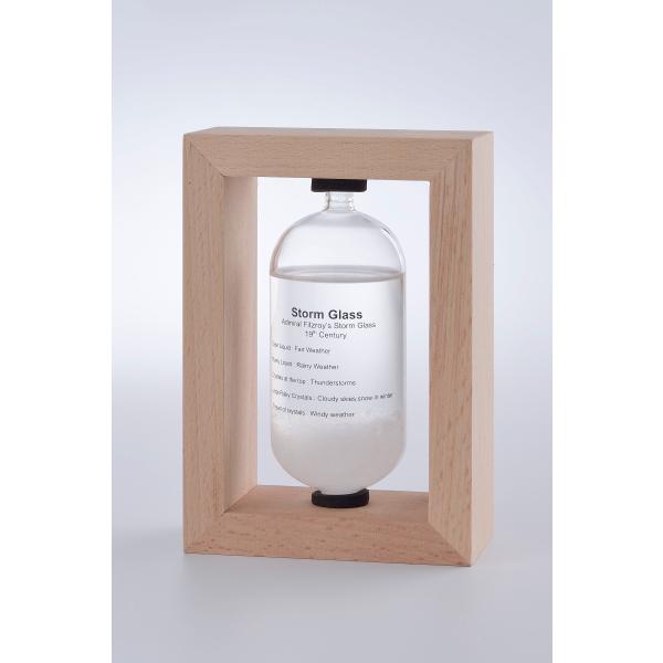 天気管 Storm Glass たわら 木枠ナチュラルウッド