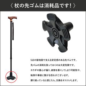 【レビュープレゼント中】スリム杖用5点ゴムチッ...の詳細画像2