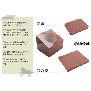 ペット墓石 納骨 選べるデザイン 天然赤御影石...の詳細画像5