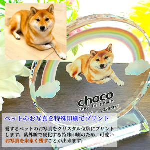 ペット クリスタル 位牌 フルカラー 写真入り...の詳細画像1