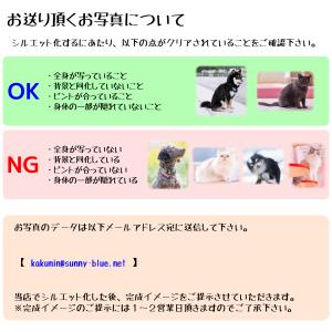 ペット 墓石 プレート シルエット作成 写真の詳細画像2