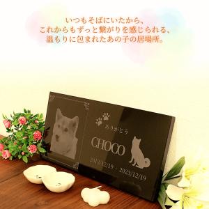 ペット 墓石 メモリアルプレート 写真入り 選...の詳細画像2