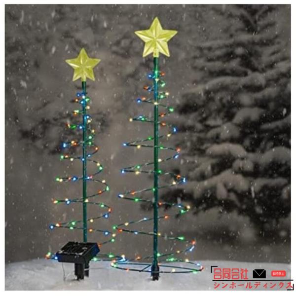 LEDクリスマスライトストリングクリスマスガーデンデコレーションライト 屋外ソーラーライトストリング...