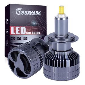Carshark 9012 Hir2 H7 led電球canbusスーパー30000Lm H1 H8 H9 H11車ヘッドライトランプ氷12v 9005 Hb3 9006 Hb4自動フォグランプ