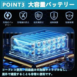 電動ノコギリ 充電式 コードレス チェーンソー...の詳細画像5
