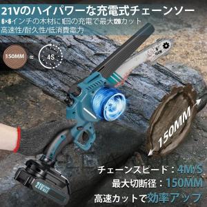 充電式チェーンソー ハンディチェーンソー マキ...の詳細画像1