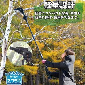 高枝切り チェーンソー 最長130-220cm...の詳細画像3
