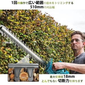 ヘッジトリマー 充電式 コードレス 草刈り高枝...の詳細画像3