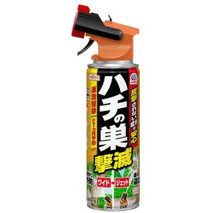 蜂の巣駆除 自分で スプレー 害虫駆除剤 アースガーデン ハチの巣撃滅 ワイド+ジェット 480mL (K)｜sunnyforest