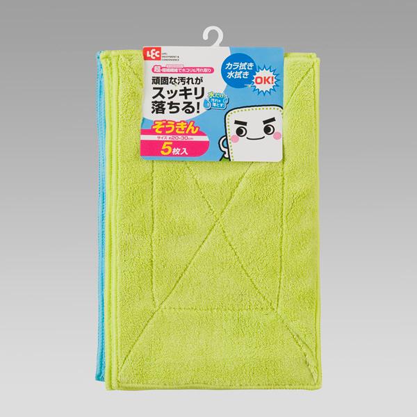 激落ちくん ふきん LE69416 激落ちマイクロファイバーぞうきん5枚入 掃除 (M)