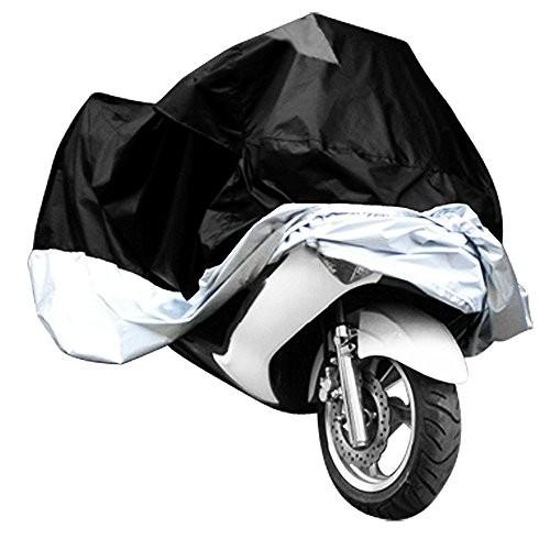 バイク　カバー（はっ水加工済み）大型ビックバイク　防水 紫外線 UV カット 防塵 快適収納　ブラッ...